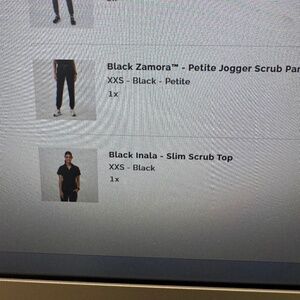 FIGS Black Inala Scrub Set XXS/XXSP